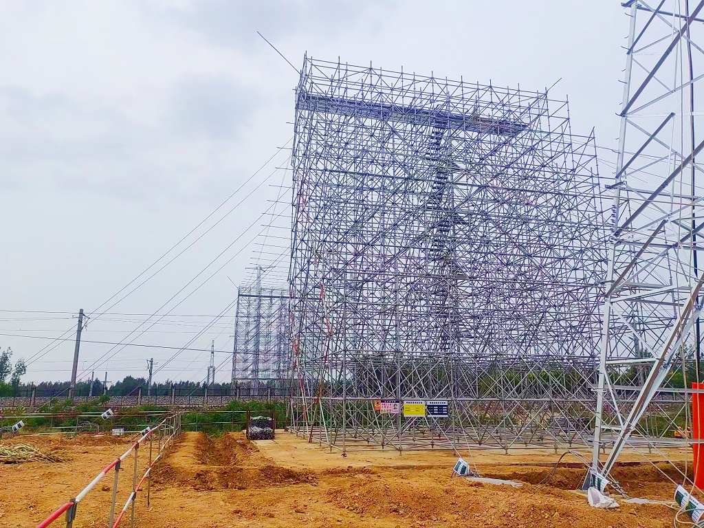 泰安市公铁联运物流产业园建设涉及的35kV#2汶北线#37-#52段线路迁改工程跨越京沪铁路K574+500处电力线架设工程